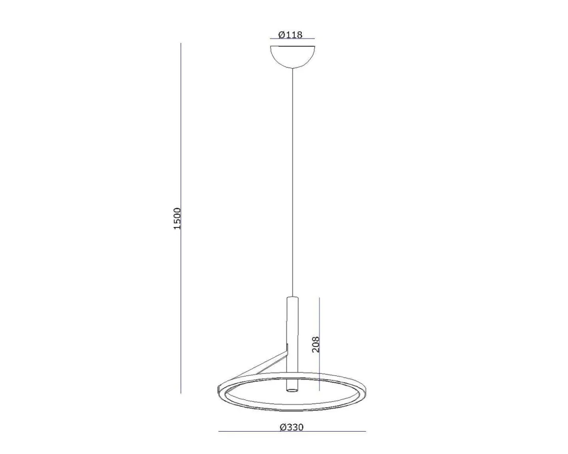 NorDesign Kjøkkenbelysning Tak|Takpendler<Mind 330 takpendel 12,6W 2700 Kelvin RA90 dimbar -