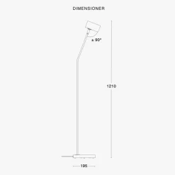 Örsjö Leselamper Gulv<Minipoint gulvlampe - Svart/Krom