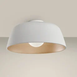 NorDesign Kjøkkenbelysning Tak|Taklamper / Takplafonder<Miso taklampe 43,3 cm - Hvit/Gullfarget