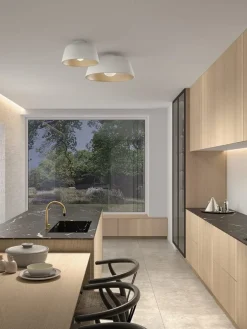 NorDesign Kjøkkenbelysning Tak|Taklamper / Takplafonder<Miso taklampe 43,3 cm - Hvit/Gullfarget