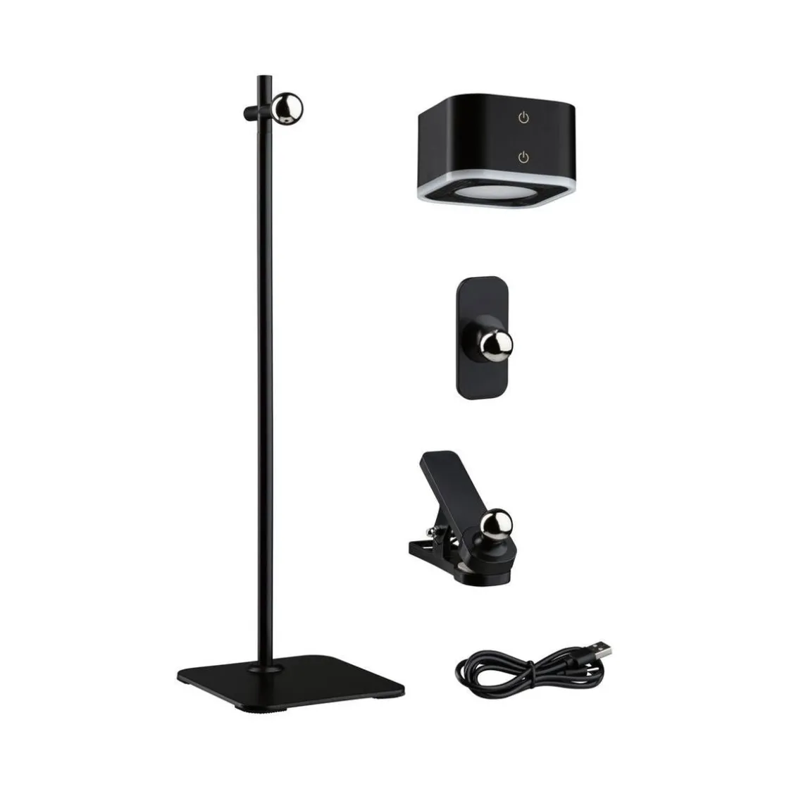 Paulmann Oppladbare Bordlamper<Mobil portabel bord/vegglampe oppladbar 1,6W 2700-6500 Kelvin