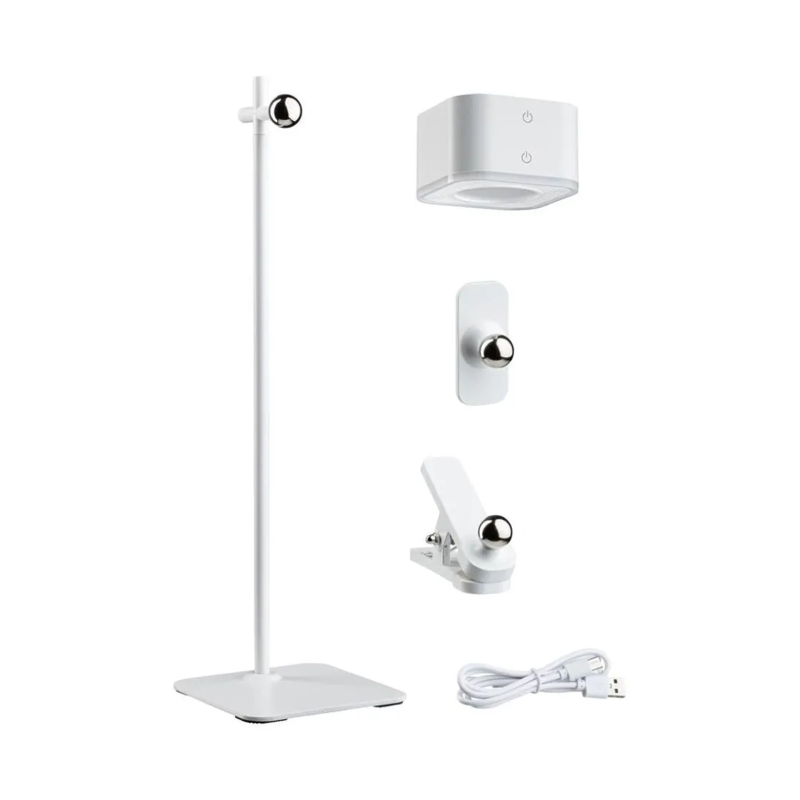 Paulmann Oppladbare Bordlamper<Mobil portabel bord/vegglampe oppladbar 1,6W 2700-6500 Kelvin