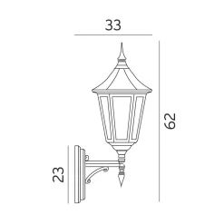Norlys Lightup-Pris|Utelamper - Klassiske Vegglamper<Modena 350