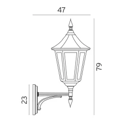 Norlys Lightup-Pris|Utelamper - Klassiske Vegglamper<Modena 380 BIG