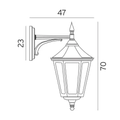 Norlys Utelamper - Klassiske Vegglamper<Modena 381 BIG