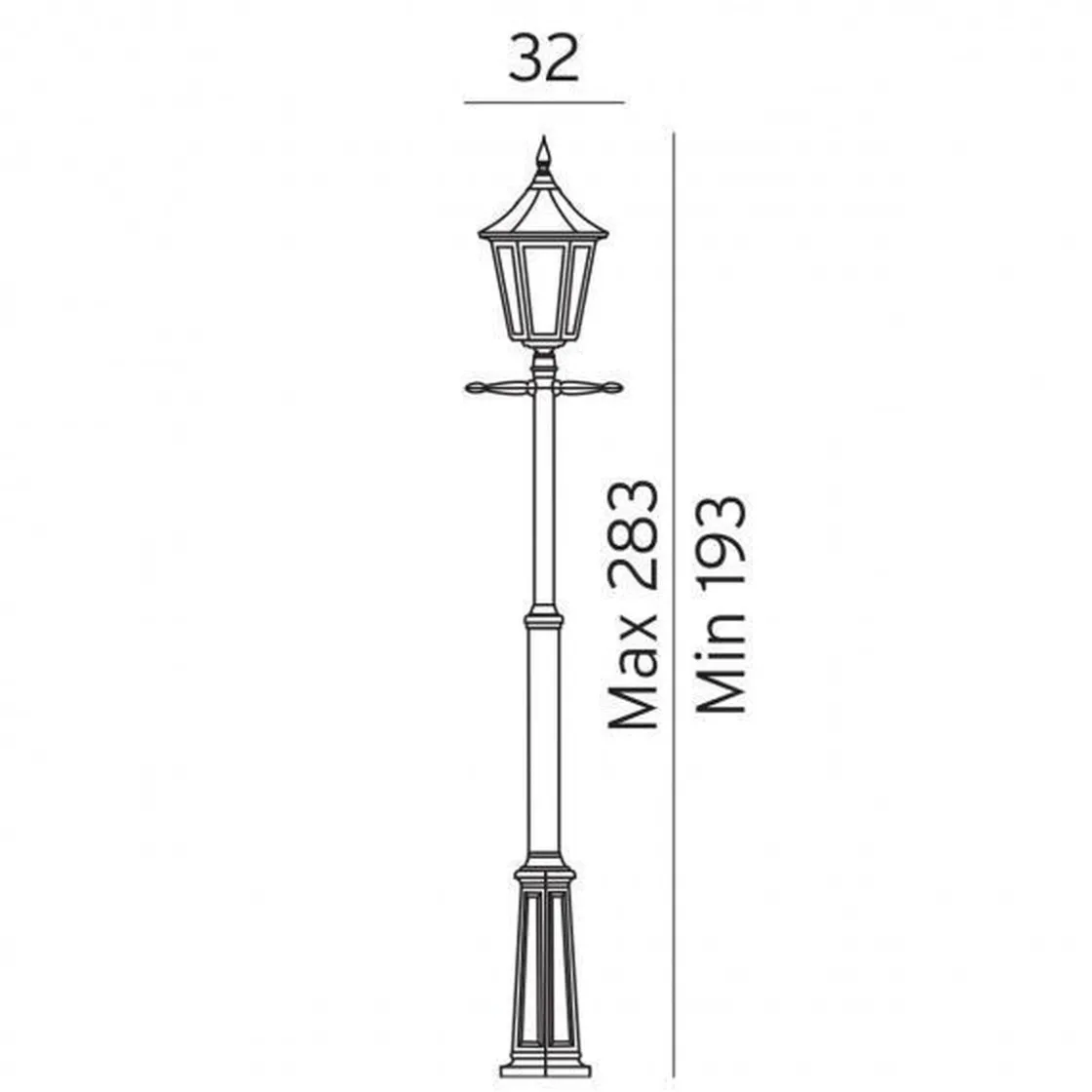 Norlys Lightup-Pris|Lyktestolper<Modena stolpe 301