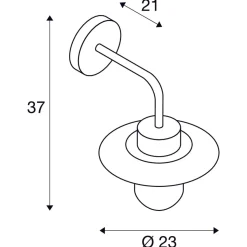 Slv Utelamper - Klassiske Vegglamper<Molat vegglampe utendørs IP44
