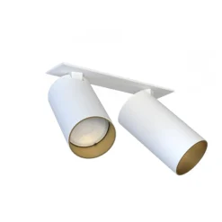 Nowodvorski Kjøkkenbelysning Tak|Spotter & Skinner<Mono dobbel innfelt takspot - Hvit/Gullfarget