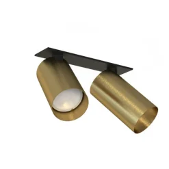 Nowodvorski Kjøkkenbelysning Tak|Spotter & Skinner<Mono dobbel innfelt takspot - Svart/Messingfarget