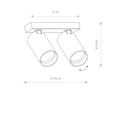 Nowodvorski Kjøkkenbelysning Tak|Spotter & Skinner<Mono dobbel takspot -