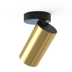 Nowodvorski Kjøkkenbelysning Tak|Spotter & Skinner<Mono enkel takspot - Svart/Messingfarget