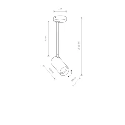 Nowodvorski Kjøkkenbelysning Tak|Spotter & Skinner<Mono small lang enkel takspot - Hvit/Gullfarget