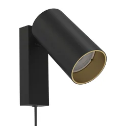 Nowodvorski Leselamper<Mono vegglampe - Svart/Gullfarget