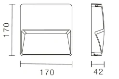 NorDesign Utelamper Med Opp/Ned Lys<Montego 170 vegglampe utendørs 6,4W IP65 Dimbar 3000/4000K CS -