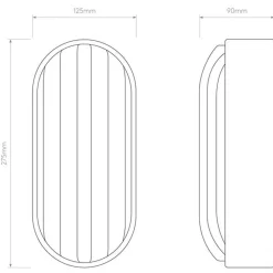 Astro Lighting Utelamper - Veggskjold / Plafond<Montreal Oval vegglampe utendørs IP44 E27
