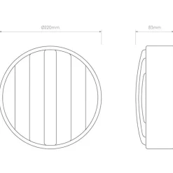 Astro Lighting Utelamper - Veggskjold / Plafond<Montreal Round 220 vegglampe utendørs IP44 E14