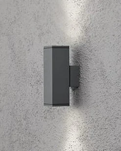 Konstsmide Utelamper Med Opp/Ned Lys<Monza vegglykt opp/ned mørk