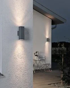 Konstsmide Utelamper Med Opp/Ned Lys<Monza vegglykt opp/ned mørk