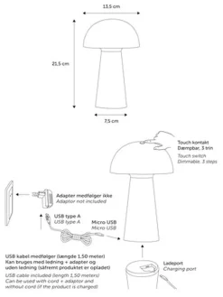 Nielsen Light Oppladbare Bordlamper<Move Me bordlampe oppladbar 4,7W IP44 - Dimbar