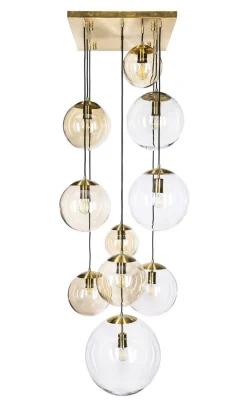 NorDesign Takpendler|Kjøkkenbelysning Tak<Muna takpendel 10-lys - /Klar/Amberfarget