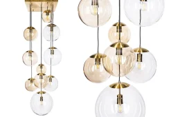 NorDesign Takpendler|Kjøkkenbelysning Tak<Muna takpendel 10-lys - /Klar/Amberfarget