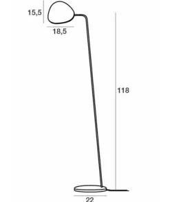 MUUTO Leselamper Gulv<Leaf gulvlampe