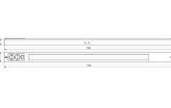 Sg Armaturen As Lightup-Pris|Kjøkkenbelysning Benk<Namsen 1200 benkarmatur m/2 stikk 2700 Kelvin dimbar 26W -