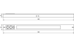 Sg Armaturen As Lightup-Pris|Kjøkkenbelysning Benk<Namsen 900 benkarmatur m/2 stikk 2700 Kelvin dimbar 17W -