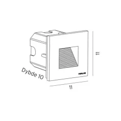 Norlys Lightup-Pris|Utelamper - Veggskjold / Plafond<Namsos mini innfelt vegglampe