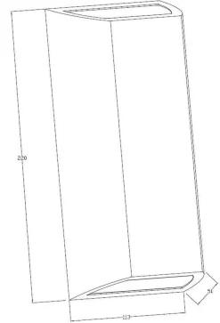 NorDesign Utelamper Til Kystområder|Utelamper Med Opp/Ned Lys<Nemi vegglampe utendørs opp/ned 2x4W IP65 3000K dimbar - grå