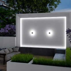 Norlux Utelamper - Veggskjold / Plafond<Netus vegglampe utendørs 8W IP65 - Mørk