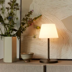 Halo Designs Oppladbare Bordlamper<New Northern bordlampe oppladbar utendørs IP44 2W - Hvit/Antikk kobberfarget