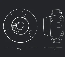 Design by Us Interiørlamper<New Wave Optic 26 Wall Lamp - Rose