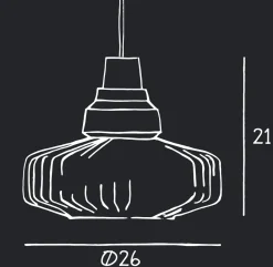 Design by Us Kjøkkenbelysning Tak|Takpendler<New Wave Optic takpendel - Smoke