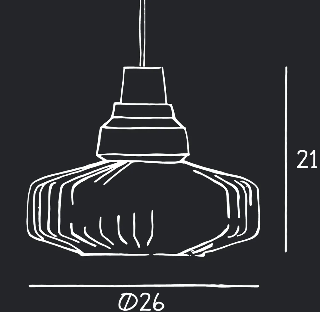 Design by Us Kjøkkenbelysning Tak|Takpendler<New Wave Optic takpendel - Smoke