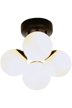 Aneta Lighting Baderomsbelysning Tak|Kjøkkenbelysning Tak<Nicosia taklampe baderom IP44 - Hvit/Svart