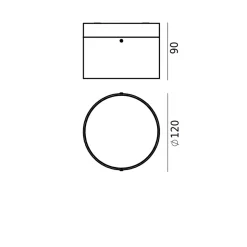 Norlys Lightup-Pris|Taklamper Ute<Nidaros 2120 taklampe utendørs 10,7W Dimbar 3000K IP65