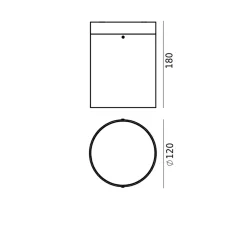 Norlys Lightup-Pris|Taklamper Ute<Nidaros 2121 taklampe utendørs 7,8W Dimbar 3000K IP65