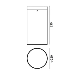 Norlys Lightup-Pris|Taklamper Ute<Nidaros 2122 taklampe utendørs 7,8W Dimbar 3000K IP65