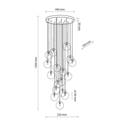 TK Lighting Kjøkkenbelysning Tak|Takpendler<Nilos takpendel 17-lys