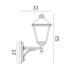 Norlys Lightup-Pris|Utelamper - Klassiske Vegglamper<London 480