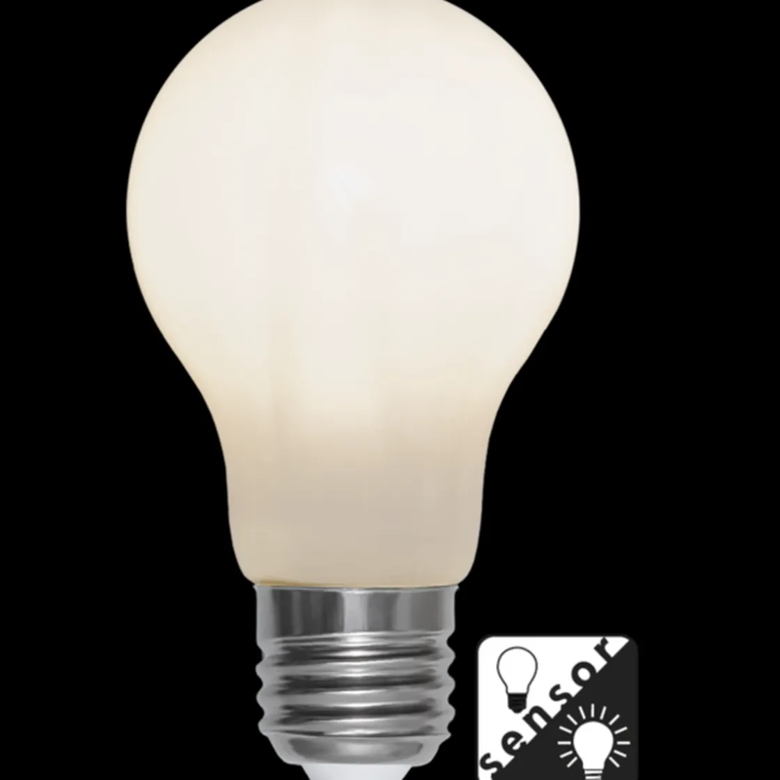 Ms - belysning Led-Lyspærer Med Sensor/Skumringsrelé|Led-Pærer E27 Sokkel<Normal Sensor E27 LED 4,5W 2700K 60mm - Opal