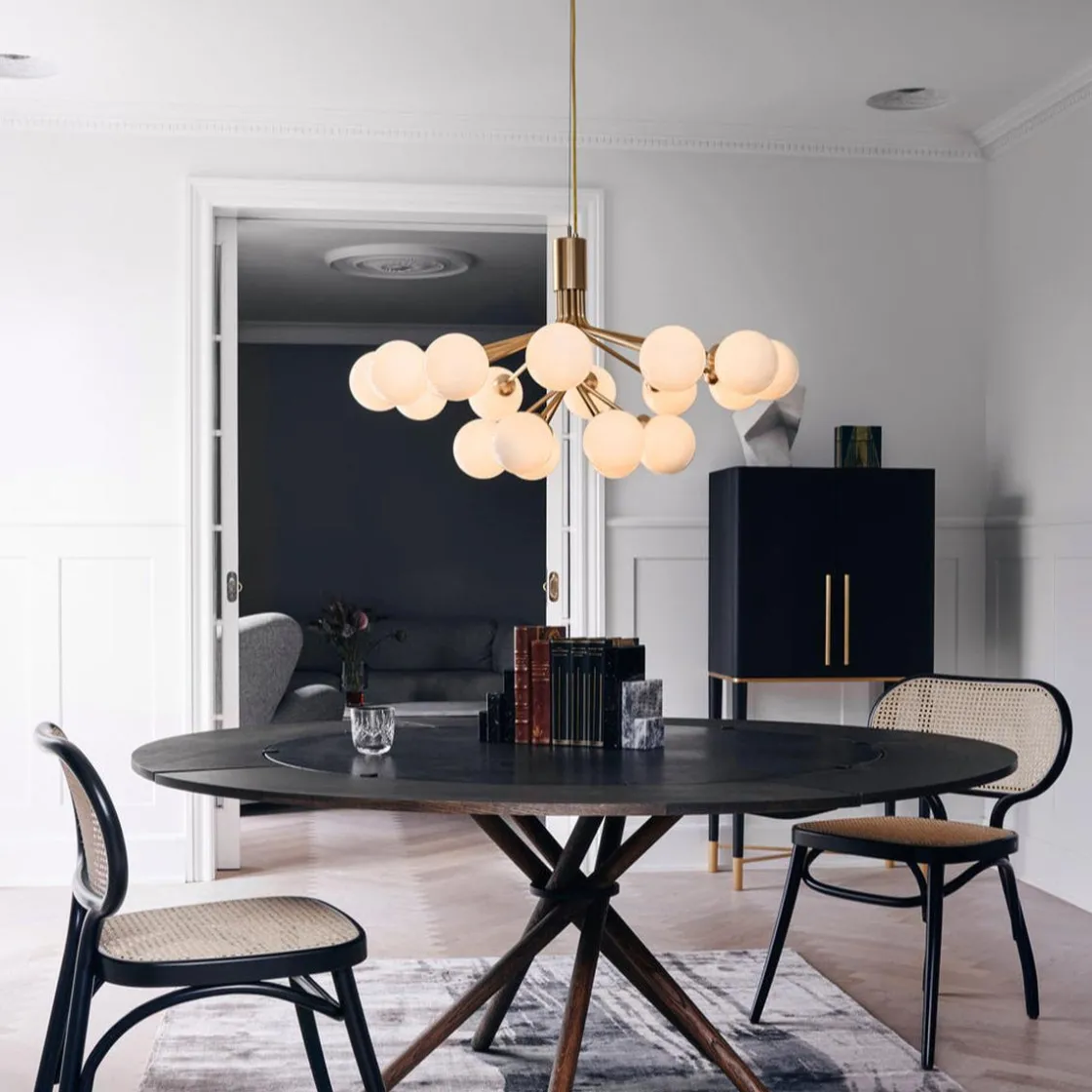 Nuura Kjøkkenbelysning Tak|Lysekroner<Apiales 18 messing/opal