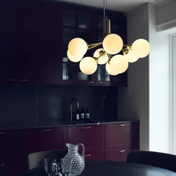 Nuura Baderomsbelysning Tak|Kjøkkenbelysning Tak<Apiales 9 messing/opal