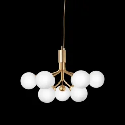 Nuura Baderomsbelysning Tak|Kjøkkenbelysning Tak<Apiales 9 messing/opal