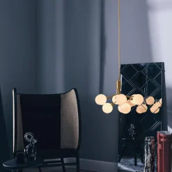 Nuura Baderomsbelysning Tak|Kjøkkenbelysning Tak<Apiales 9 messing/opal