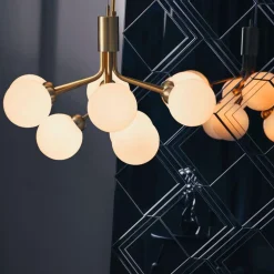 Nuura Baderomsbelysning Tak|Kjøkkenbelysning Tak<Apiales 9 messing/opal