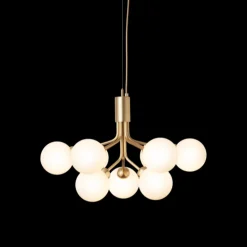 Nuura Baderomsbelysning Tak|Kjøkkenbelysning Tak<Apiales 9 messing/opal