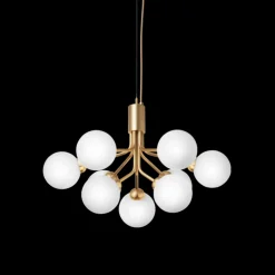 Nuura Baderomsbelysning Tak|Kjøkkenbelysning Tak<Apiales 9 messing/opal