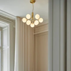 Nuura Baderomsbelysning Tak|Kjøkkenbelysning Tak<Apiales 9 messing/opal